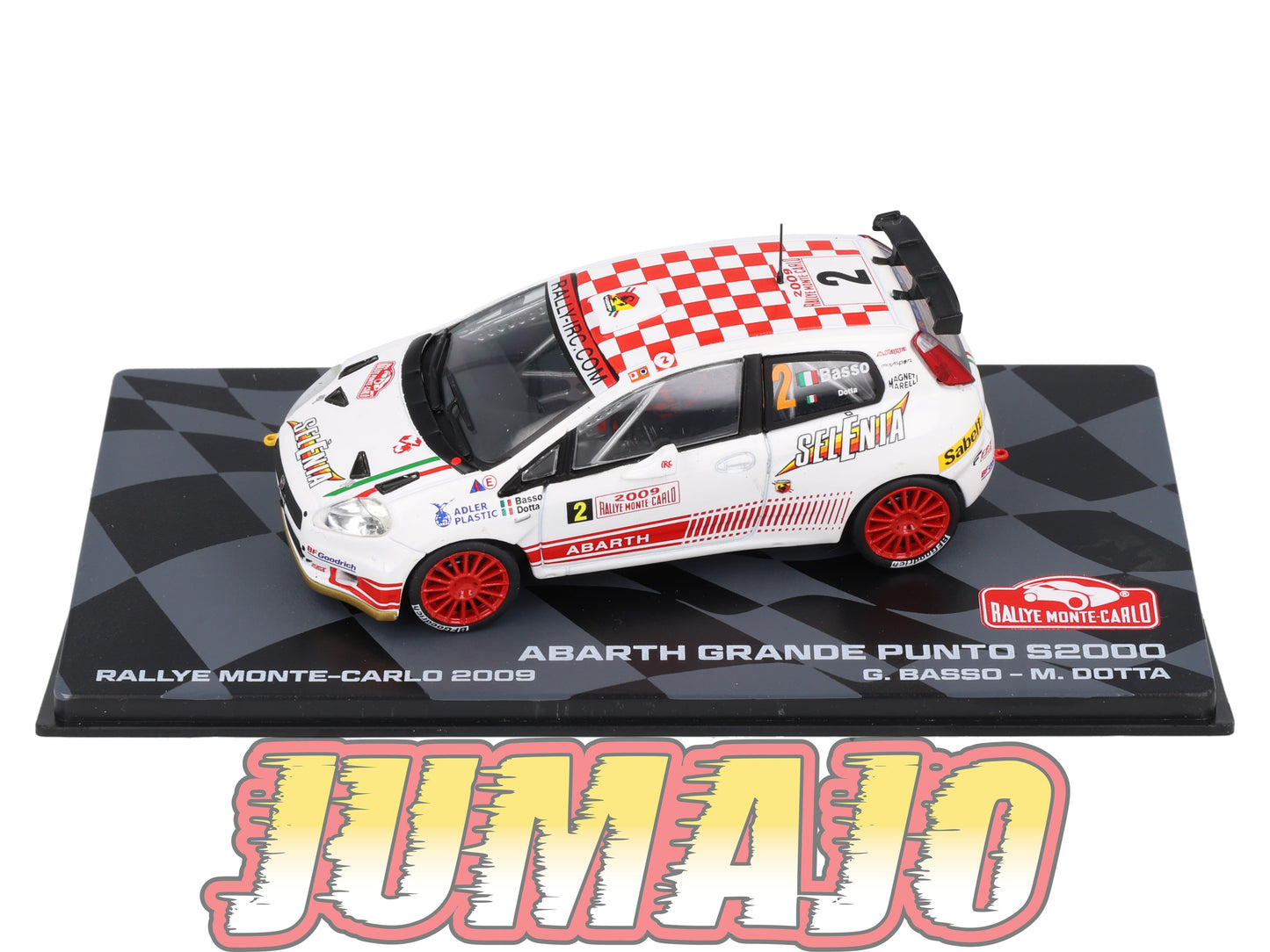 RMIT6 1/43 IXO Rallye Monte Carlo : ABARTH grande Punto S2000 2009 #2 G.Basso