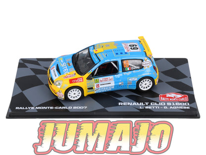 RMIT9 1/43 IXO Rallye Monte Carlo : RENAULT CLIO S1600 L.Betti / G.Agnese 2007