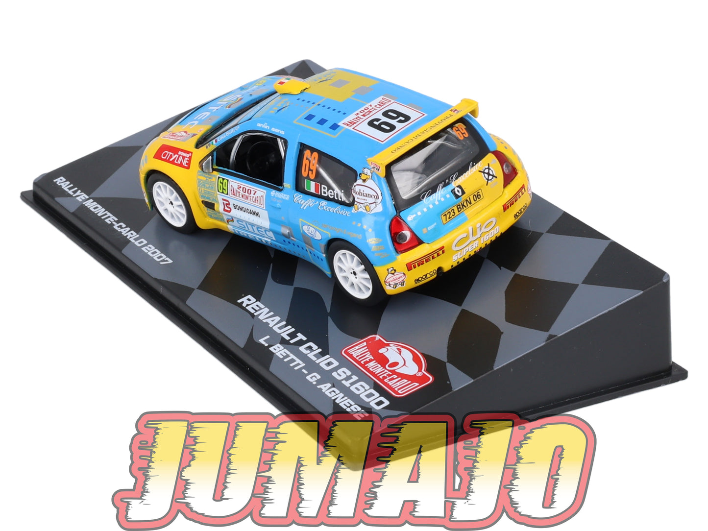 RMIT9 1/43 IXO Rallye Monte Carlo : RENAULT CLIO S1600 L.Betti / G.Agnese 2007