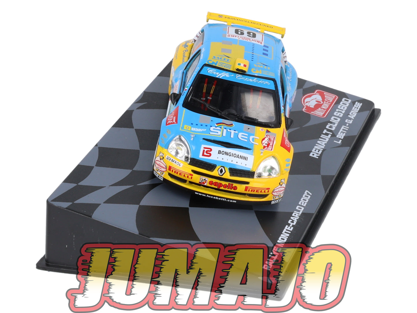 RMIT9 1/43 IXO Rallye Monte Carlo : RENAULT CLIO S1600 L.Betti / G.Agnese 2007