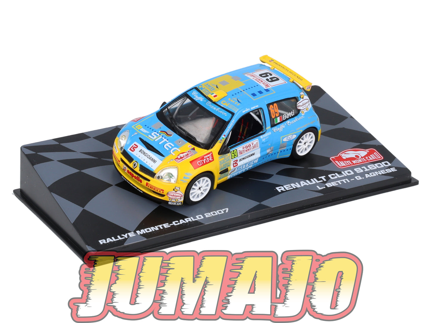 RMIT9 1/43 IXO Rallye Monte Carlo : RENAULT CLIO S1600 L.Betti / G.Agnese 2007