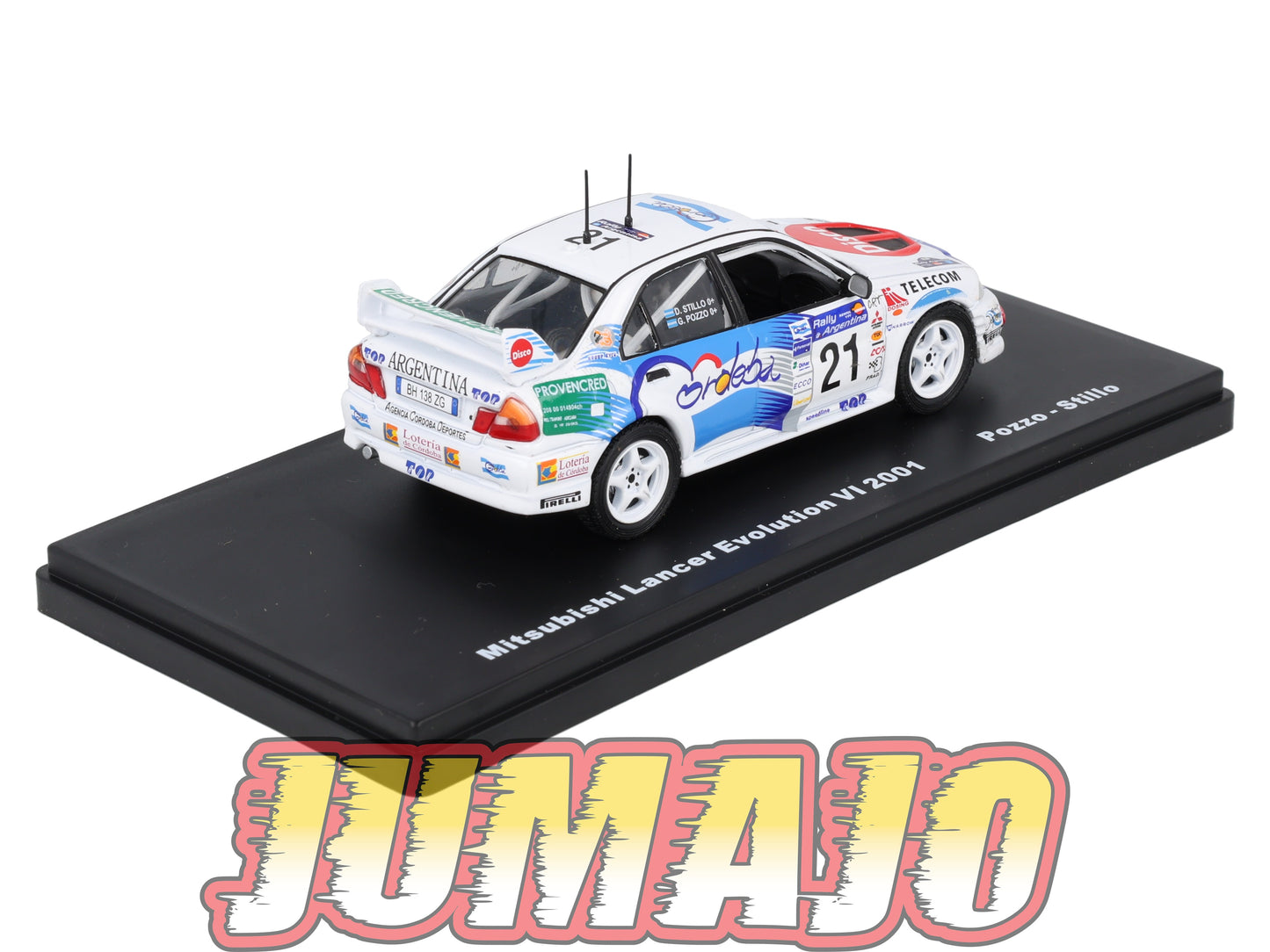 RMX45 1/43 Salvat Mexique Rallye WRC MITSUBISHI Lancer Evolution VI 2001 #21 Pozzo