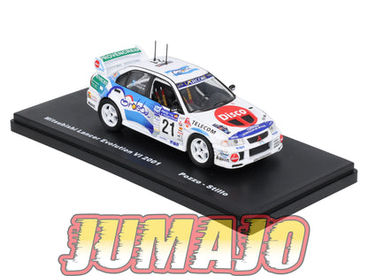 RMX45 1/43 Salvat Mexique Rallye WRC MITSUBISHI Lancer Evolution VI 2001 #21 Pozzo