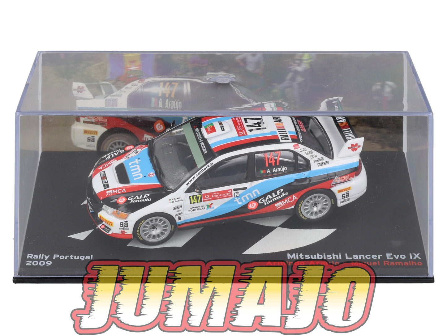 RP14 1/43 IXO Altaya Passion Rallye Mitsubishi Lancer Evo IX Portugal A.Araujo #147 2009