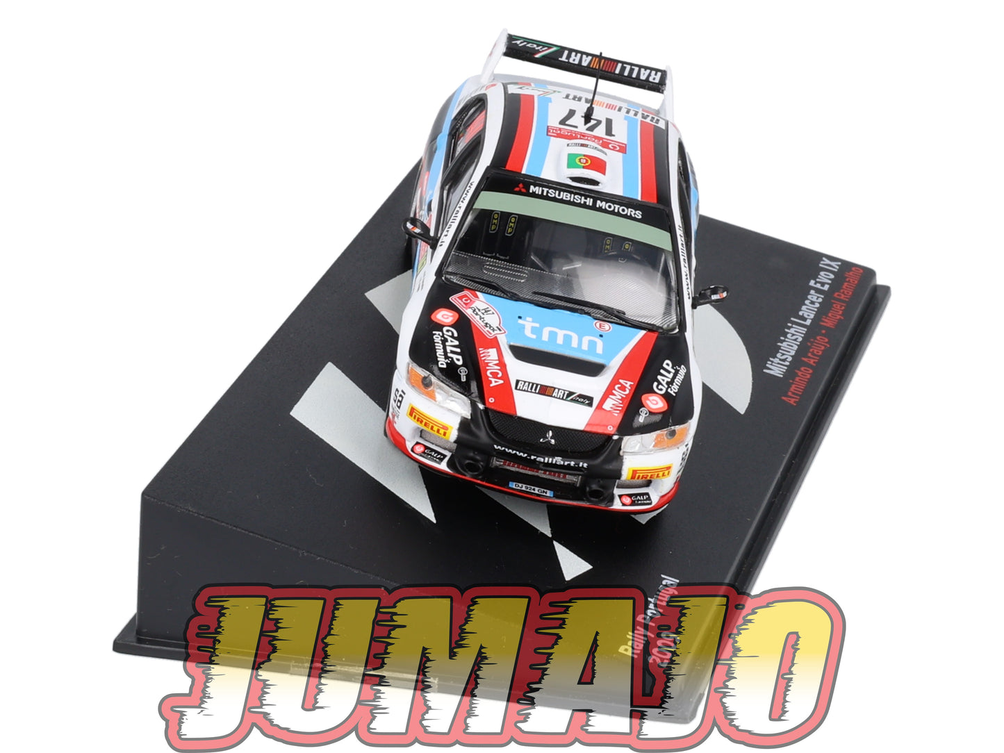 RP14 1/43 IXO Altaya Passion Rallye Mitsubishi Lancer Evo IX Portugal A.Araujo #147 2009