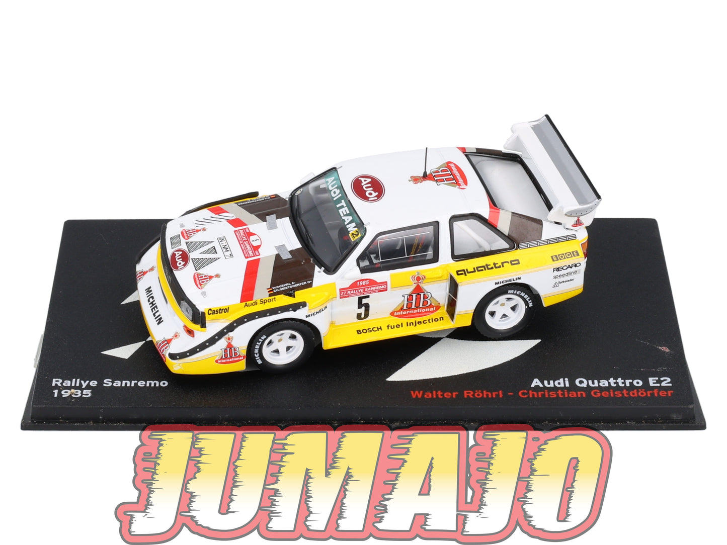 RP24 1/43 IXO Altaya Passion Rallye Audi Quattro E2 Sanremo W.Rohrl #5 1985