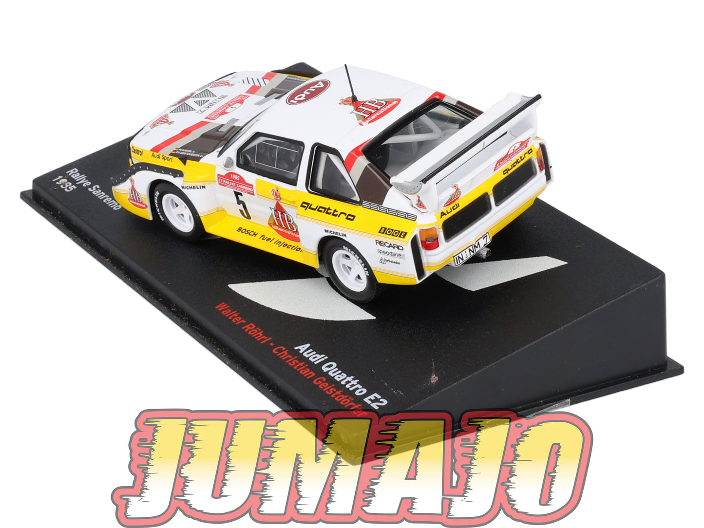 RP24 1/43 IXO Altaya Passion Rallye Audi Quattro E2 Sanremo W.Rohrl #5 1985