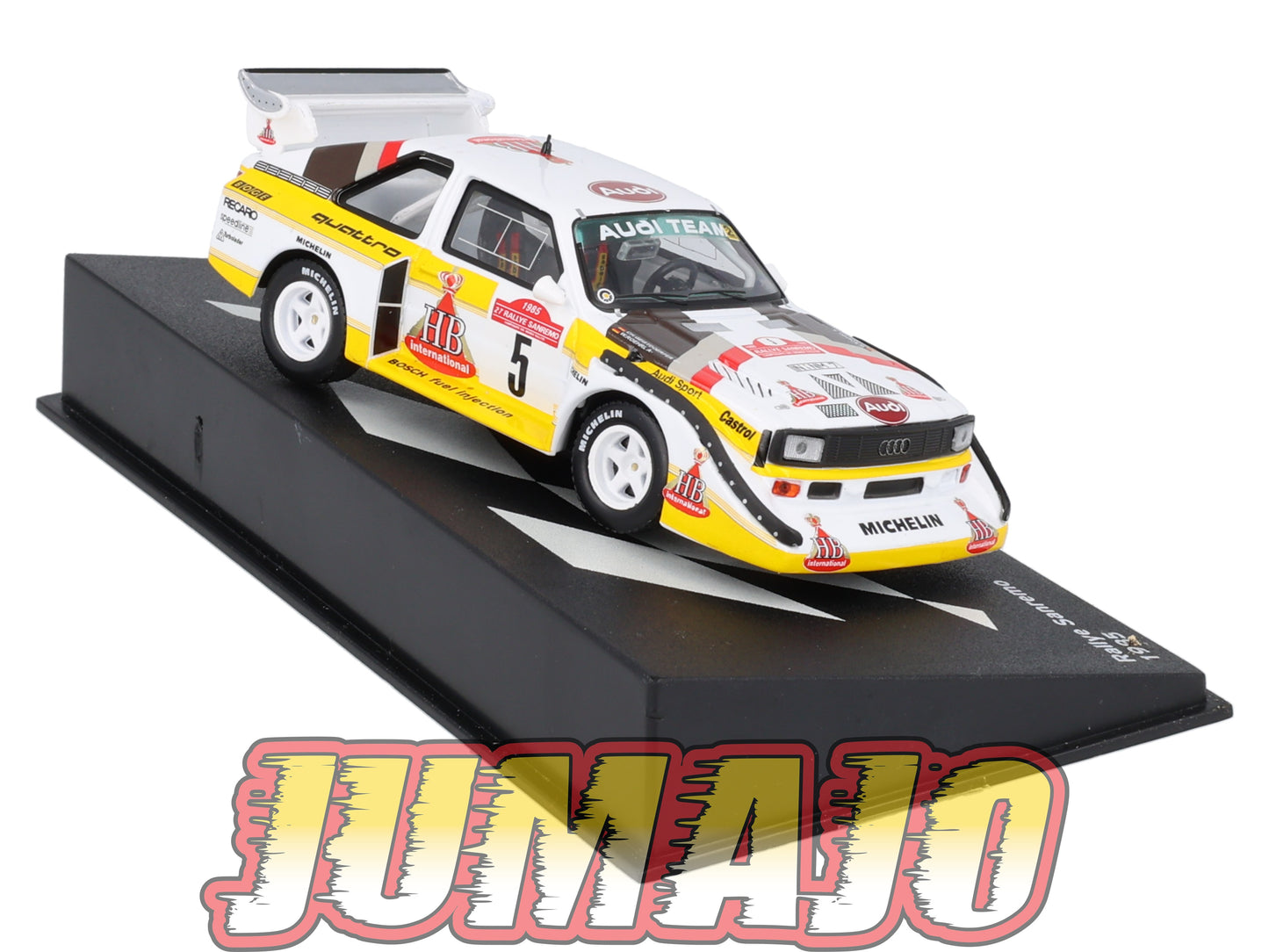 RP24 1/43 IXO Altaya Passion Rallye Audi Quattro E2 Sanremo W.Rohrl #5 1985