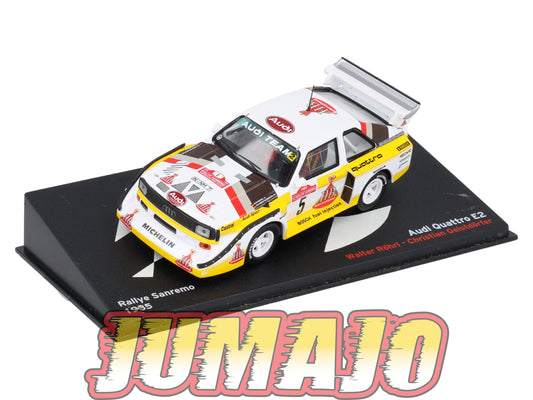 RP24 1/43 IXO Altaya Passion Rallye Audi Quattro E2 Sanremo W.Rohrl #5 1985