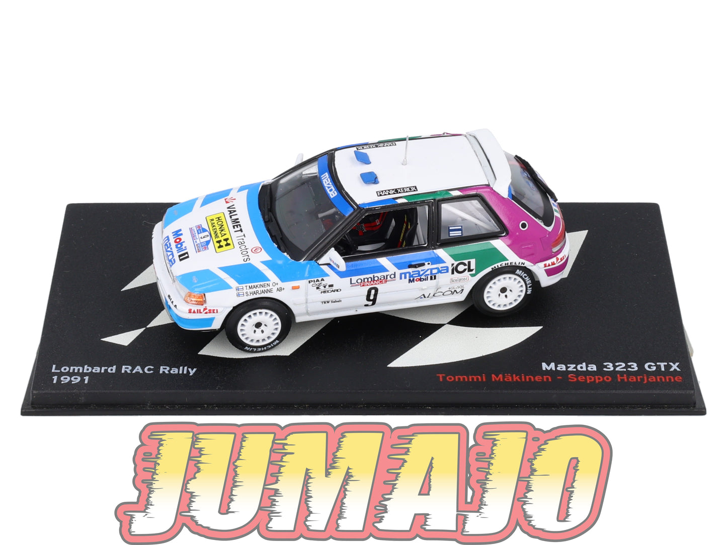 RP29 1/43 IXO Altaya Passion Rallye Mazda 323 GTX Lombard RAC T.Makinen #9 1991