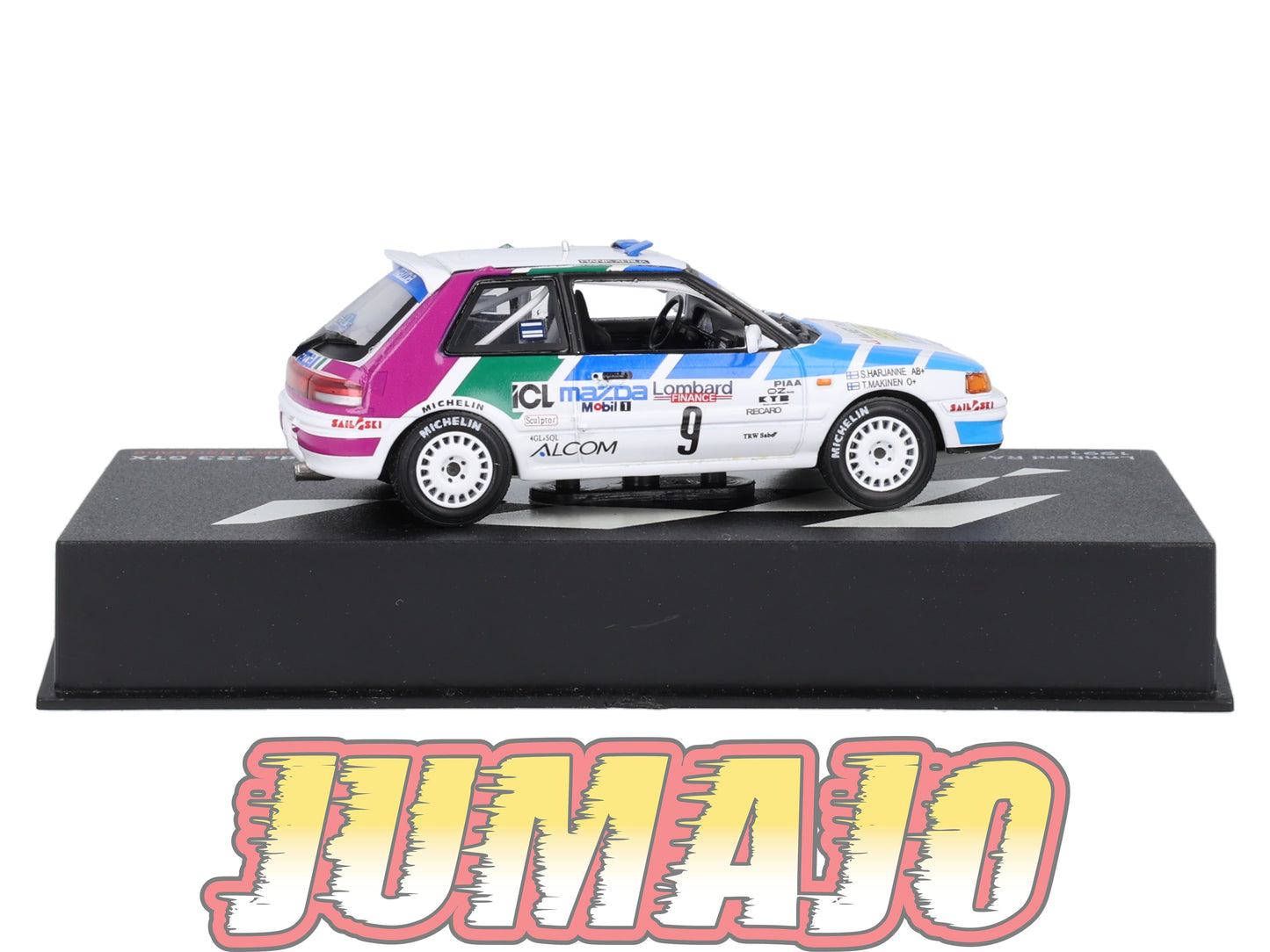 RP29 1/43 IXO Altaya Passion Rallye Mazda 323 GTX Lombard RAC T.Makinen #9 1991