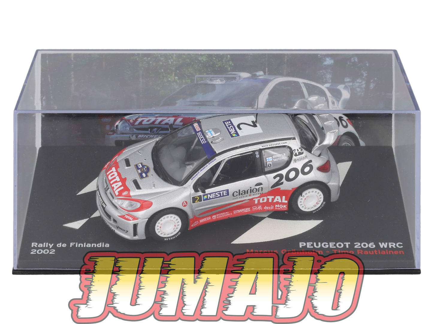 RP40 1/43 IXO Altaya Passion Rallye Peugeot 206 WRC Finlande M.Gronholm #2 2002