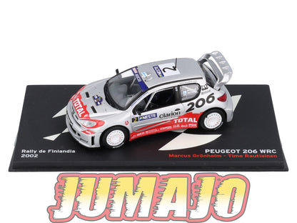 RP40 1/43 IXO Altaya Passion Rallye Peugeot 206 WRC Finlande M.Gronholm #2 2002