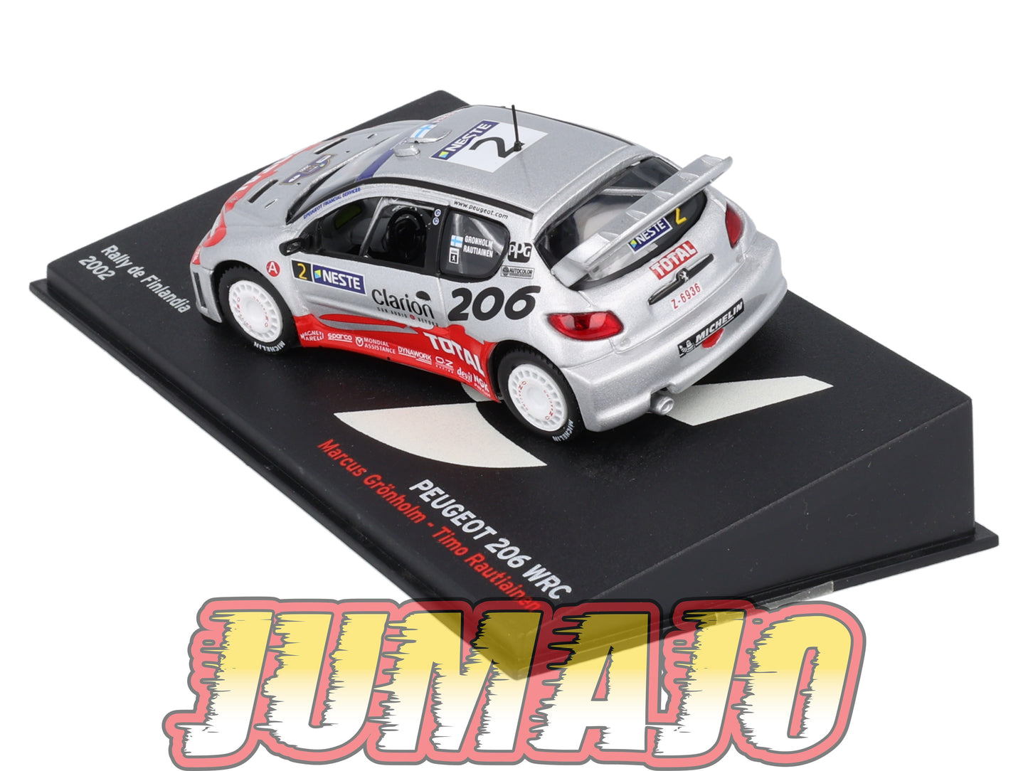 RP40 1/43 IXO Altaya Passion Rallye Peugeot 206 WRC Finlande M.Gronholm #2 2002