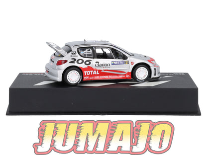 RP40 1/43 IXO Altaya Passion Rallye Peugeot 206 WRC Finlande M.Gronholm #2 2002