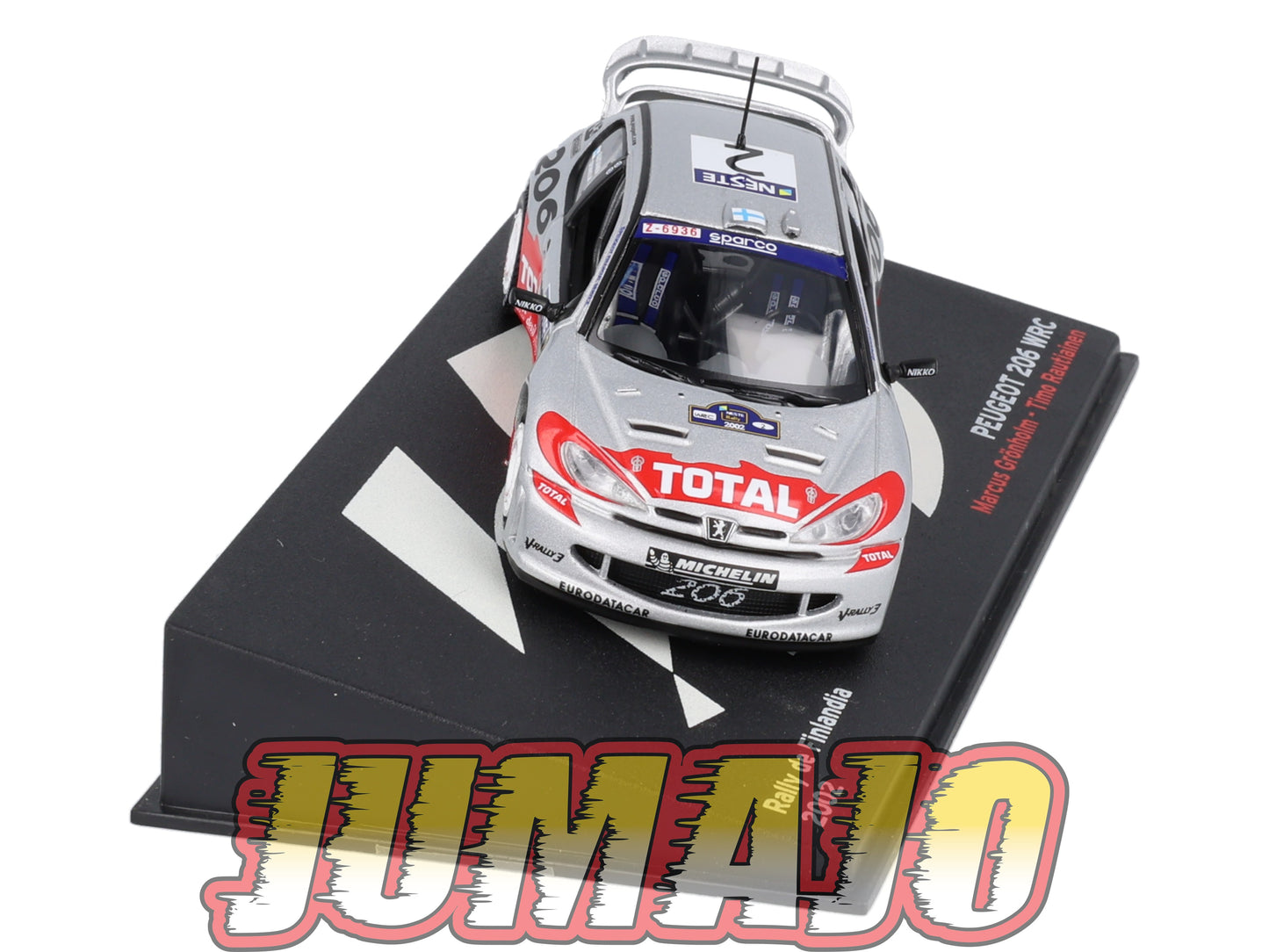 RP40 1/43 IXO Altaya Passion Rallye Peugeot 206 WRC Finlande M.Gronholm #2 2002