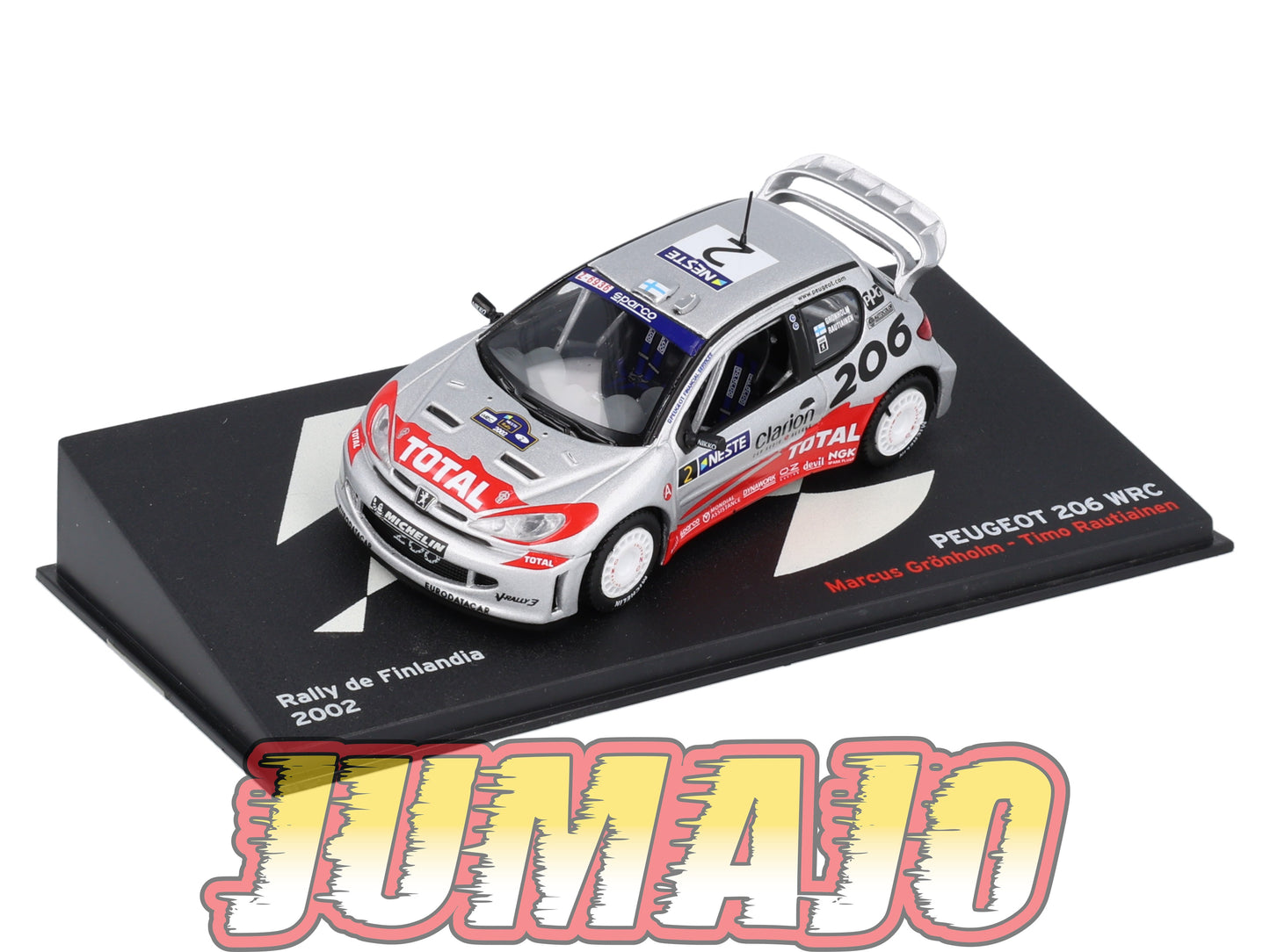 RP40 1/43 IXO Altaya Passion Rallye Peugeot 206 WRC Finlande M.Gronholm #2 2002