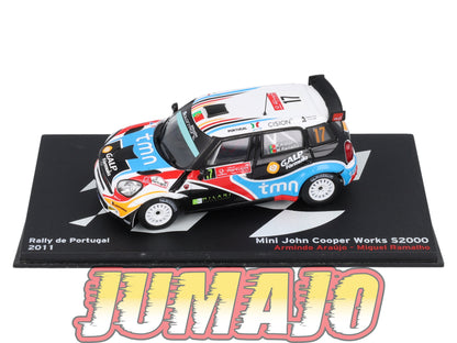 RP58 1/43 IXO Altaya Passion Rallye Mini John cooper Works S2000 Portugal A.Araujo #17 2011