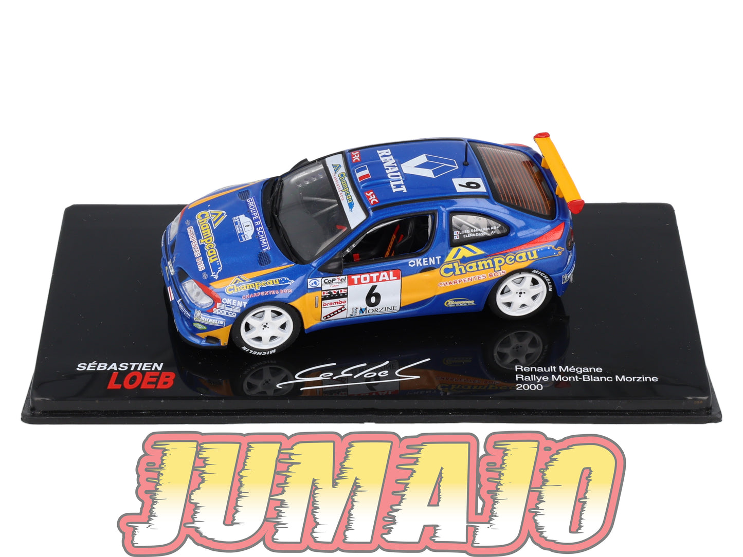 RSL14 Voiture 1/43 IXO Altaya Rallye Sebastien Loeb RENAULT Mégane 2000 #6 Rally Mont Blanc Morzine