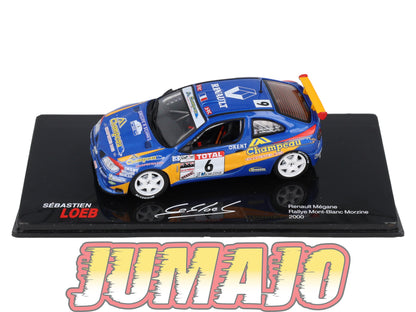 RSL14 Voiture 1/43 IXO Altaya Rallye Sebastien Loeb RENAULT Mégane 2000 #6 Rally Mont Blanc Morzine