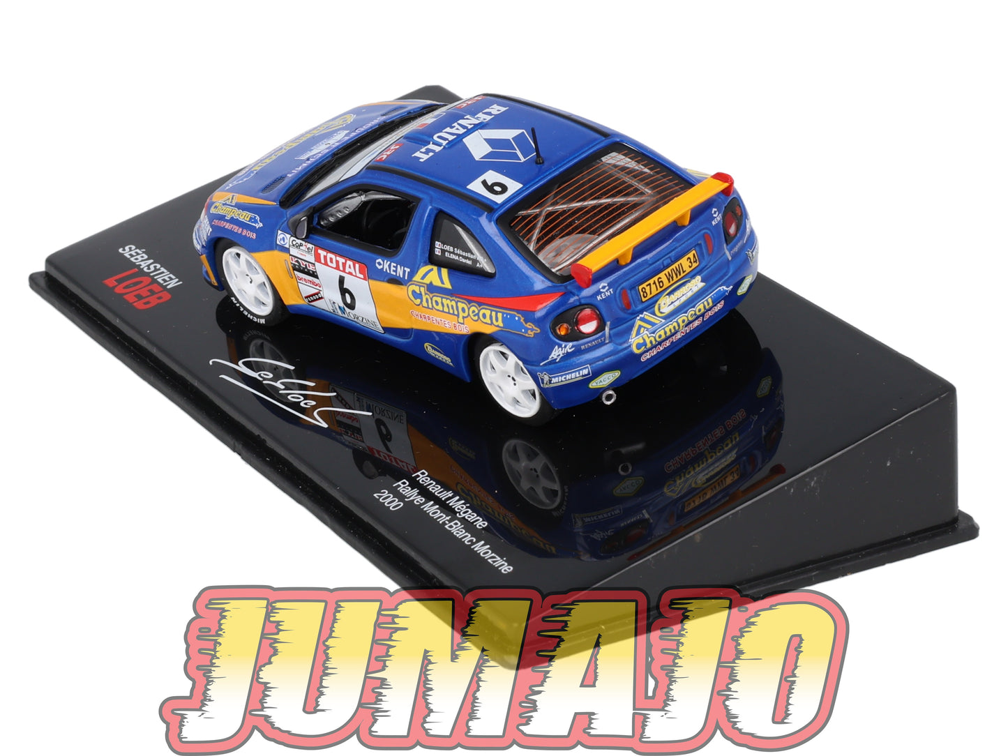 RSL14 Voiture 1/43 IXO Altaya Rallye Sebastien Loeb RENAULT Mégane 2000 #6 Rally Mont Blanc Morzine