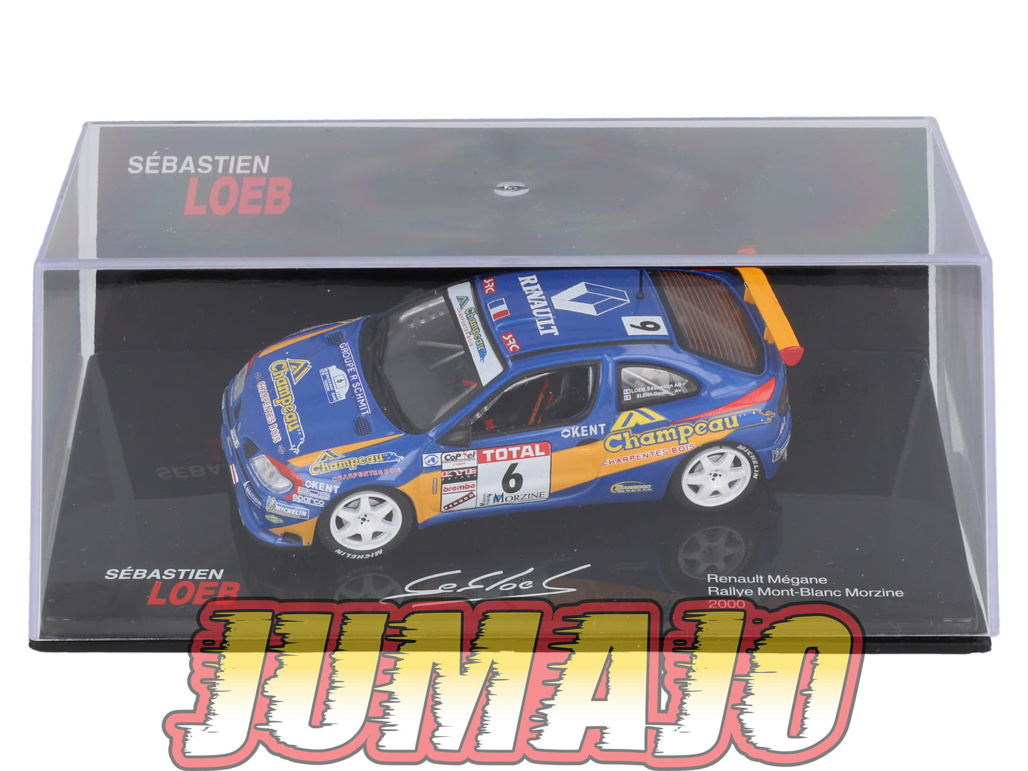 RSL14 Voiture 1/43 IXO Altaya Rallye Sebastien Loeb RENAULT Mégane 2000 #6 Rally Mont Blanc Morzine
