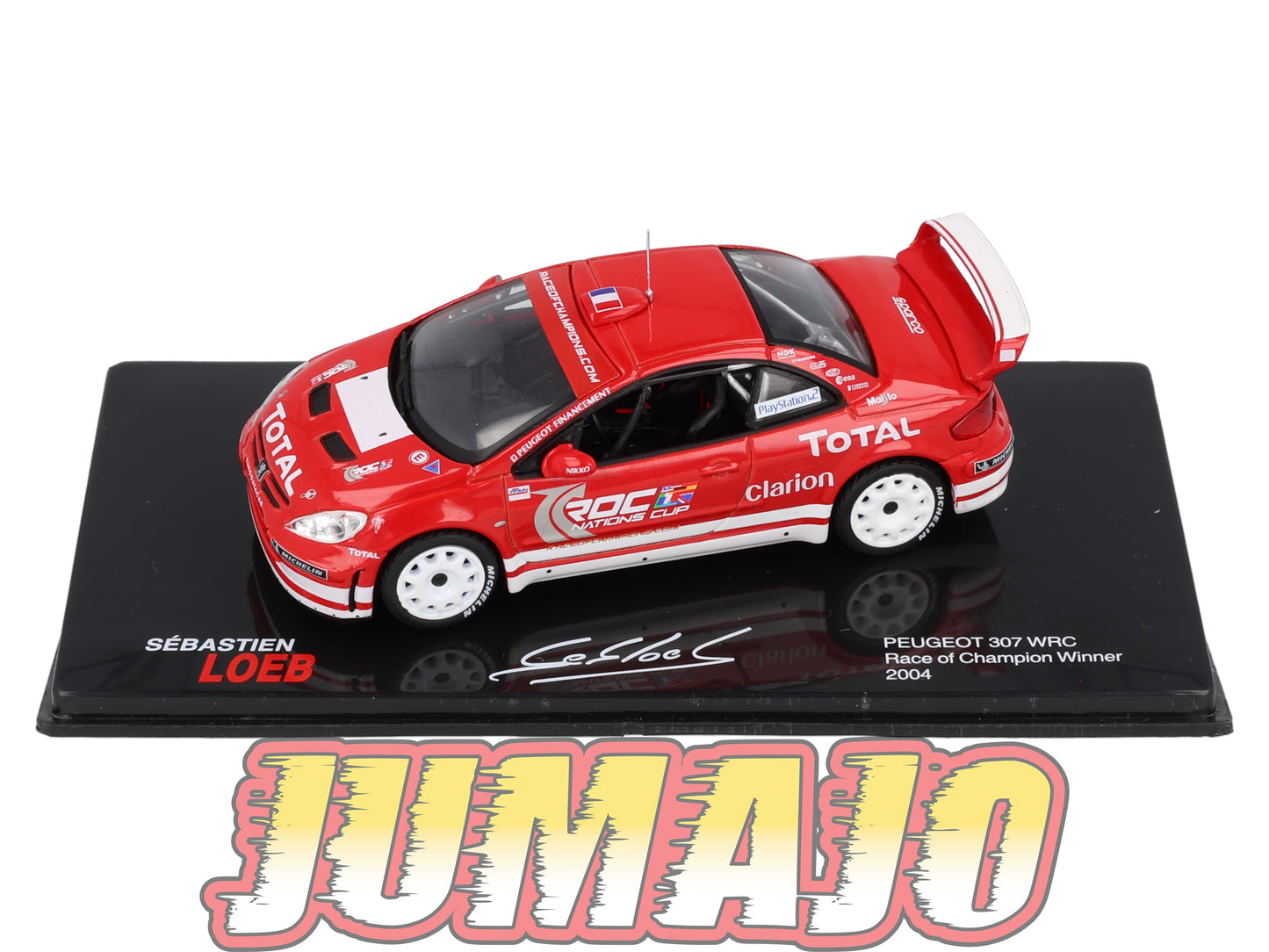 RSL25 Voiture 1/43 IXO Altaya Rallye Sebastien Loeb PEUGEOT 307 WRC 2004 Race Of Champion Winner