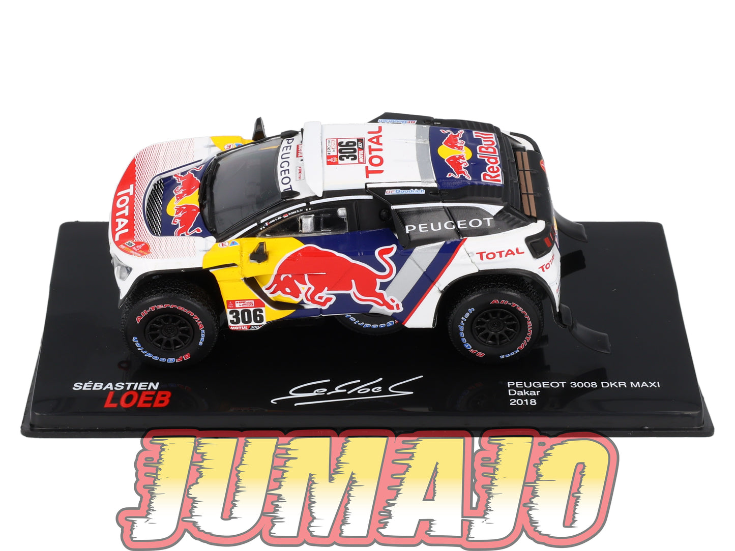 RSL43 Voiture 1/43 IXO Altaya Rallye Sebastien Loeb PEUGEOT 3008 DKR Maxi 2018 #306 Dakar