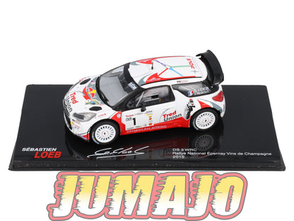 RSL48 Voiture 1/43 IXO Altaya Rallye Sebastien Loeb CITROËN DS3 WRC 2015 #1 Rallye National épernay Vins De Champagne
