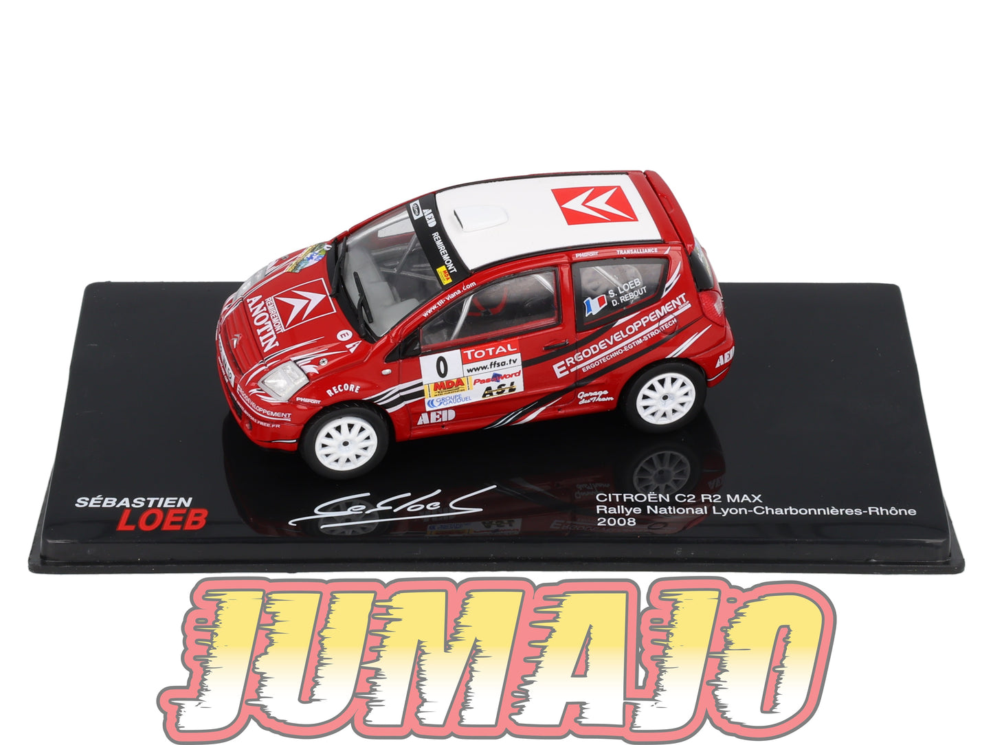 RSL53 Voiture 1/43 IXO Altaya Rallye Sebastien Loeb CITROËN C2 R2 MAX 2008 #0 Rallye National Lyon Charbonnières Rhône