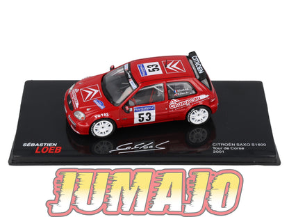 RSL54 Voiture 1/43 IXO Altaya Rallye Sebastien Loeb CITROËN Saxo S1600 2001 #53 Tour De Corse