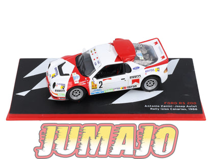 RSP36 Voiture Rallye Espagne 1/43 IXO Altaya : FORD RS 200 1986 #2 A.Zanini