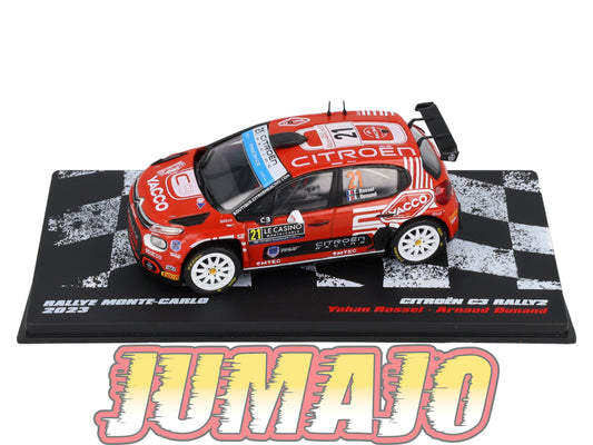 RVR14 1/18 Altaya Rallye MONTE CARLO CITROEN C3 RALLY2 2023 #21 Yohan Rossel