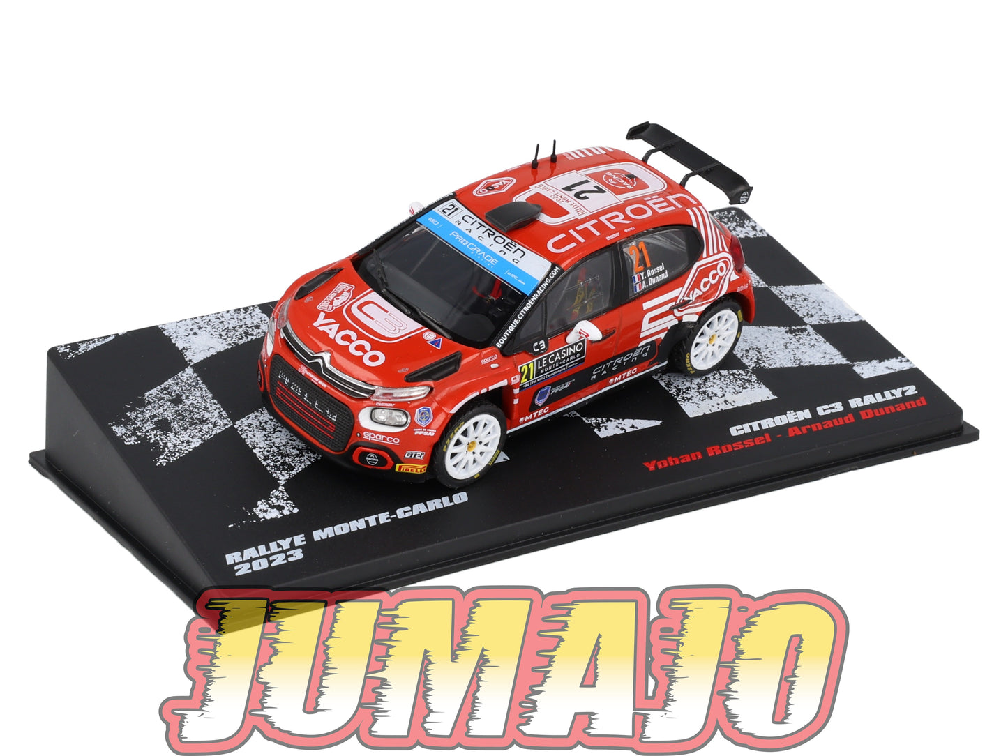 RVR14 1/18 Altaya Rallye MONTE CARLO CITROEN C3 RALLY2 2023 #21 Yohan Rossel