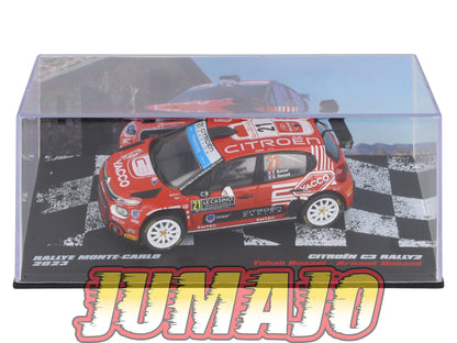 RVR14 1/18 Altaya Rallye MONTE CARLO CITROEN C3 RALLY2 2023 #21 Yohan Rossel