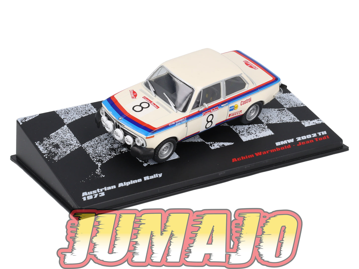 RVR15 1/43 Altaya Vainqueurs rallye BMW 2002 TII #8 1973 A Warmbold