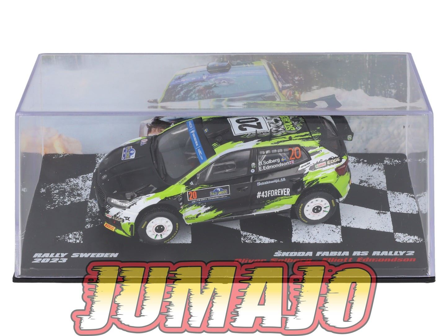 RVR28 1/43 Altaya Vainqueurs rallye : SKODA Fabia RS Rally2 2023 #20 O.Solberg