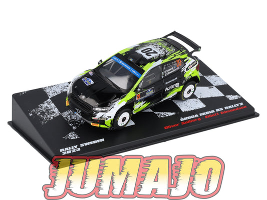RVR28 1/43 Altaya Vainqueurs rallye : SKODA Fabia RS Rally2 2023 #20 O.Solberg