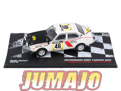 RVR31 1/43 Altaya Vainqueurs rallye : MITSUBISHI Colt Lancer GSR 1974 #46 J.Singh