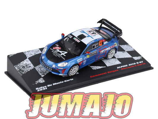 RVR35 1/43 Altaya Vainqueurs rallye RENAULT Alpine A110 R -GT 2021 Monte-carlo