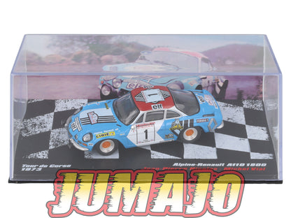 RVR44 1/43 Altaya Vainqueurs rallye RENAULT Alpine A110 1800 1973 #1 JP Nicolas Tour De Corse