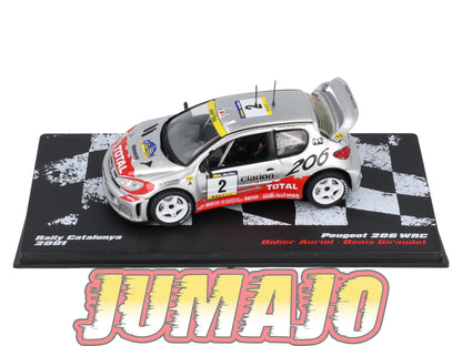 RVR49 1/43 Altaya Vainqueurs rallye PEUGEOT 206 WRC 2001 #2 D Auriol Rally Catalunya