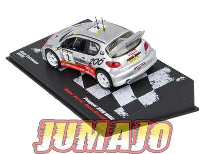 RVR49 1/43 Altaya Vainqueurs rallye PEUGEOT 206 WRC 2001 #2 D Auriol Rally Catalunya