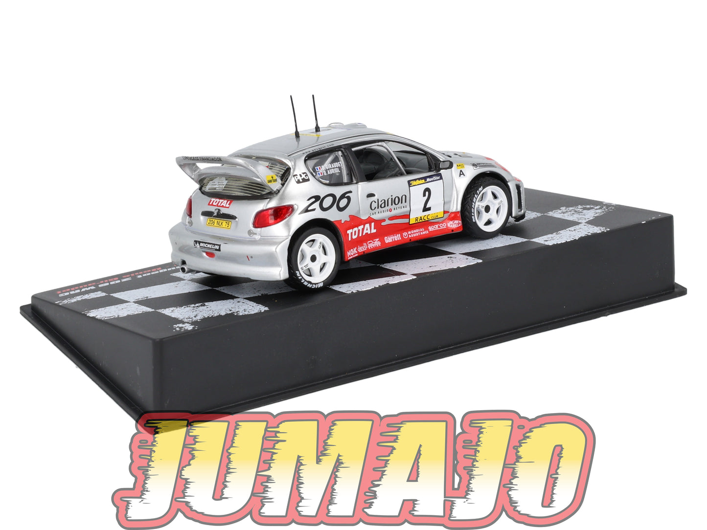 RVR49 1/43 Altaya Vainqueurs rallye PEUGEOT 206 WRC 2001 #2 D Auriol Rally Catalunya