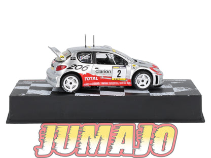 RVR49 1/43 Altaya Vainqueurs rallye PEUGEOT 206 WRC 2001 #2 D Auriol Rally Catalunya