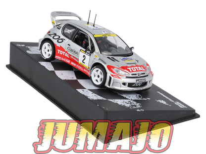 RVR49 1/43 Altaya Vainqueurs rallye PEUGEOT 206 WRC 2001 #2 D Auriol Rally Catalunya
