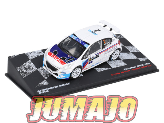 RVR53 1/43 Altaya Vainqueurs rallye PEUGEOT 208 T16 2014 #2 C Breen