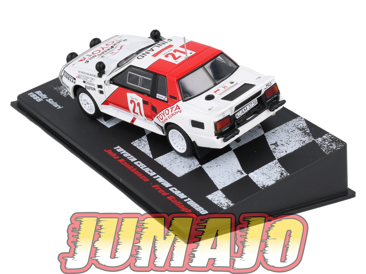 RVR56 1/18 Altaya Rallye Safari TOYOTA CELICA TWIN CAM TURBO 1985 #21 Juha Kankkunen