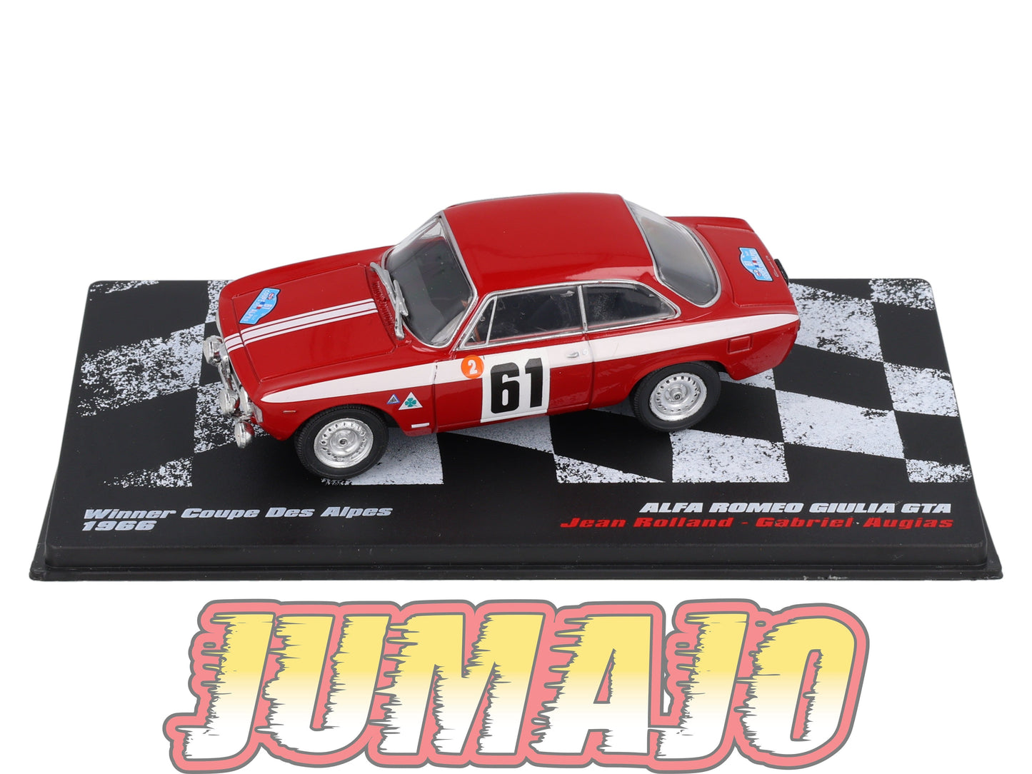RVR65 1/43 Altaya Vainqueurs rallye ALFA ROMEO GIULIA GTA 1966 ROLLAN #61