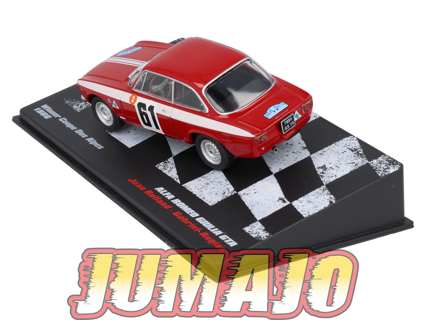 RVR65 1/43 Altaya Vainqueurs rallye ALFA ROMEO GIULIA GTA 1966 ROLLAN #61